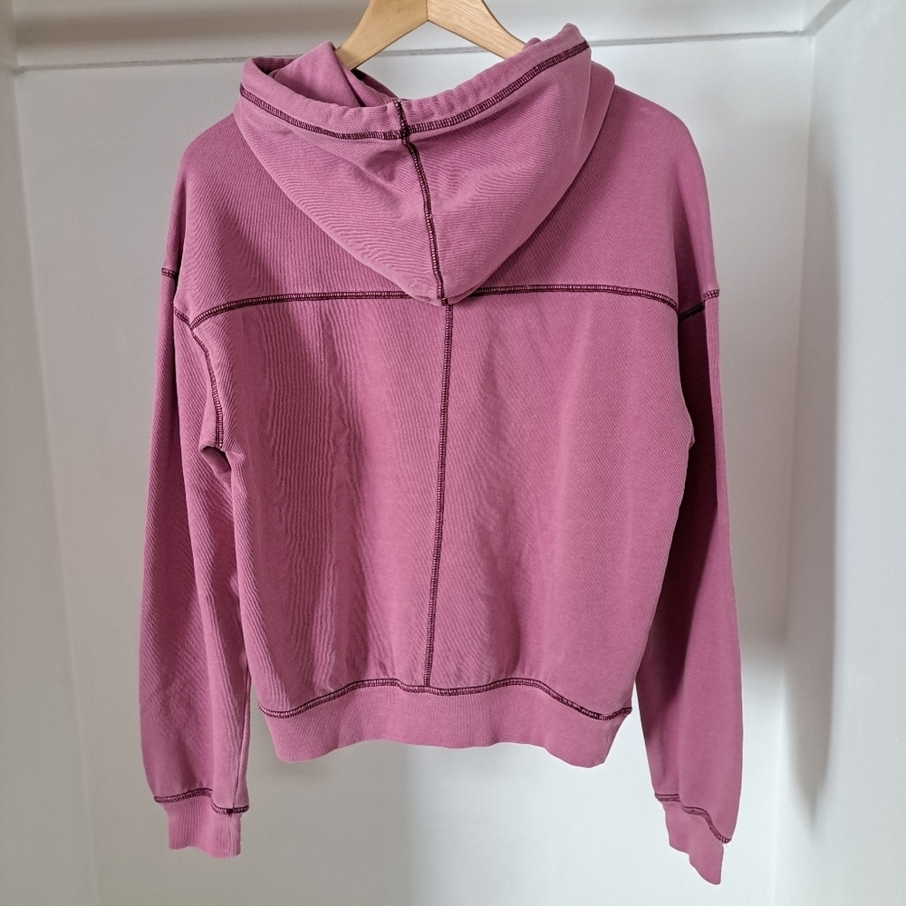 Champion | Pink acid wash texture logo pull over hoodie - Picture 6 of 10